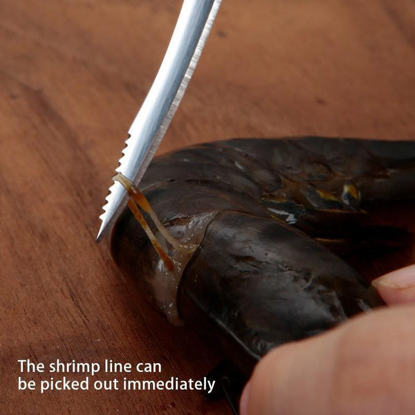 2Pcs Shrimp Deveiner And Shellfish Opener Knife Set Stainless Steel Wood Handle Other Kitchen Gadgets