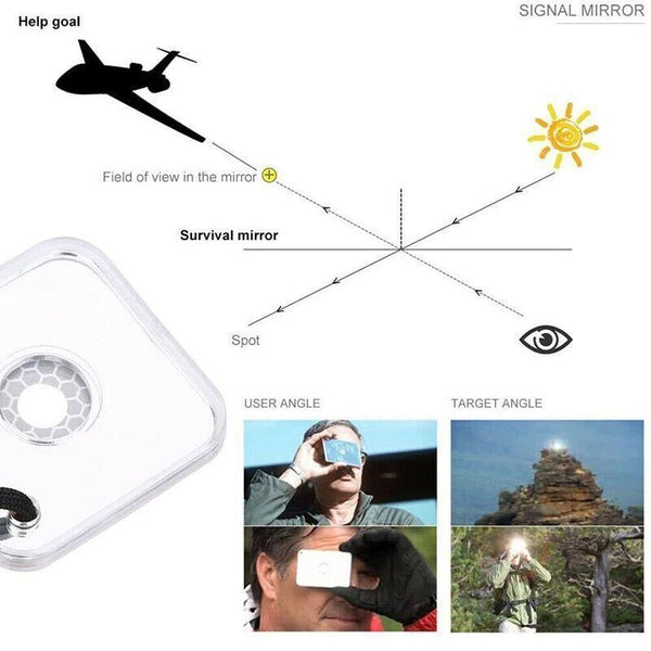 Acrylic Emergency Signal Mirror For Outdoor Survival Rescue And Camping Use Other Emergency Equipment