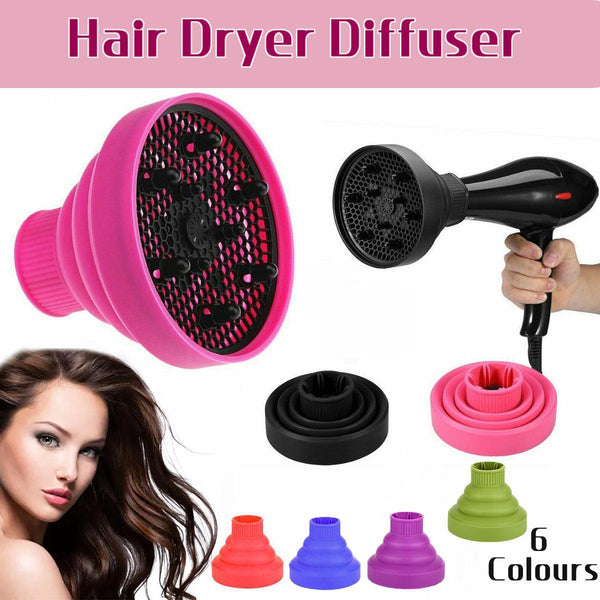 Foldable Hair Dryer Diffuser Universal Silicone Nozzle For Curly Styling Blue Hair Dryers