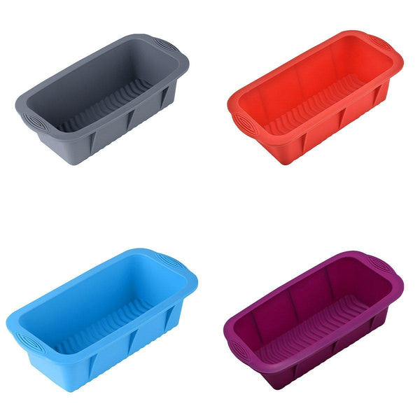 High Temperature Resistant Rectangular Silicone Cake Mold Baking Pan For Kitchen Blue Baking Cups & Cases
