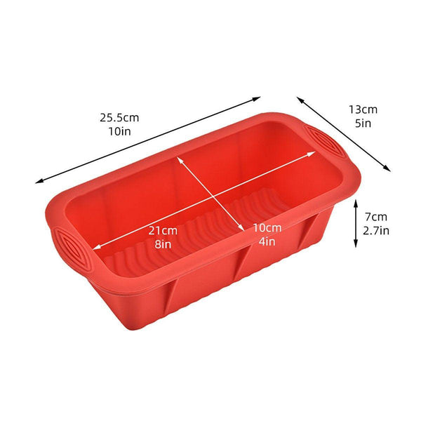High Temperature Resistant Rectangular Silicone Cake Mold Baking Pan For Kitchen Blue Baking Cups & Cases