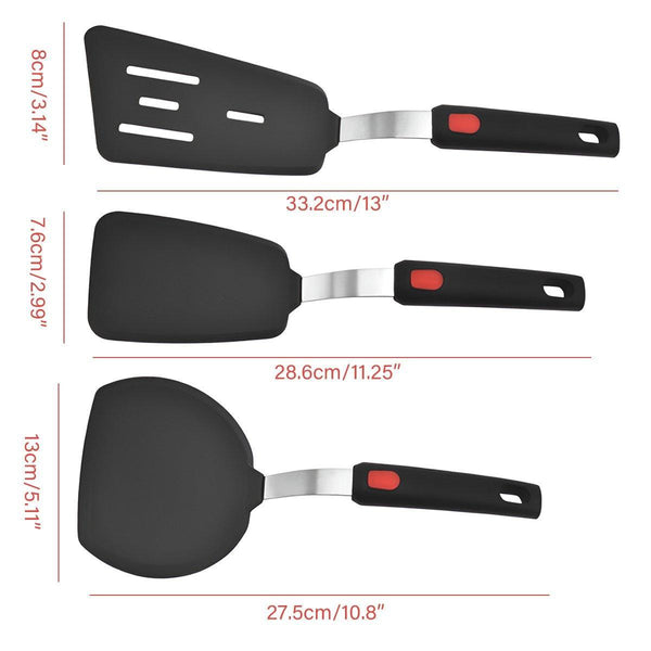3Pcs Silicone Spatula Kitchenware Cooking Tool Set Spatulas