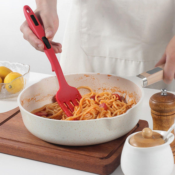 2Pcs Silicone Heat Resistant Flexible Cooking Dishwasher Safe Kitchen Blue Green Forks