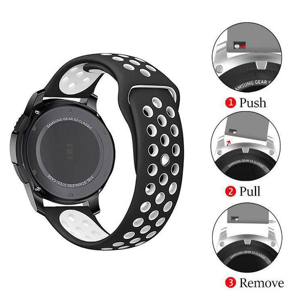 22Mm 20Mm Silicone Sports Watch Band For Samsung Huawei Huami Two Tone Strap 20Mm Blue Watch Bands