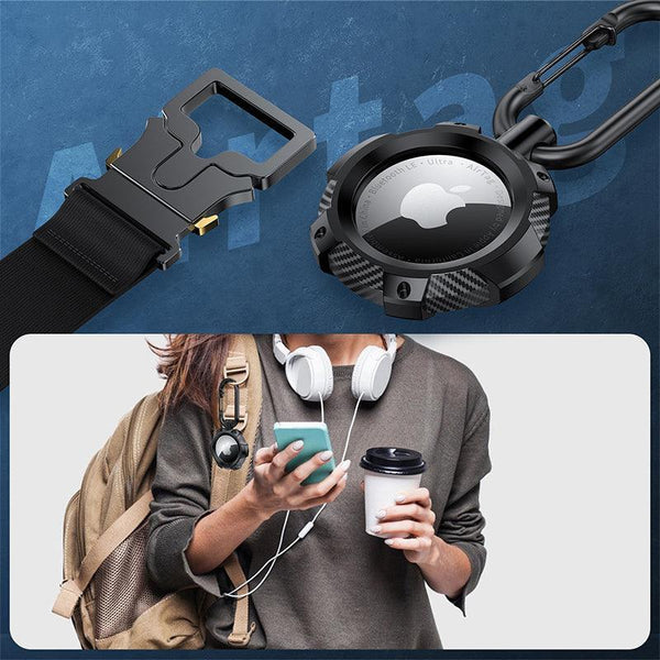 For Apple Airtag Armor Silicone Shockproof Protective Case Tag Cover Holder Black Cases Covers & Skins