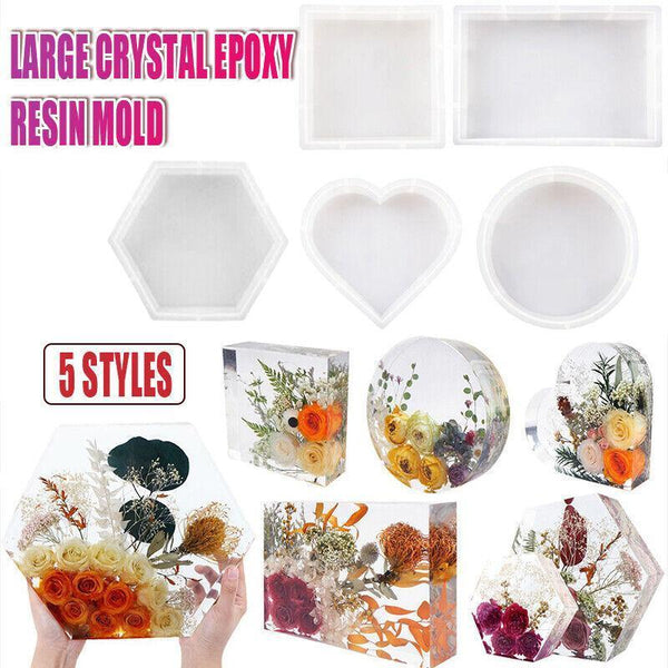 Large Crystal Epoxy Resin Mold Geometry Cube Specimen Mould Round Modelling Clay