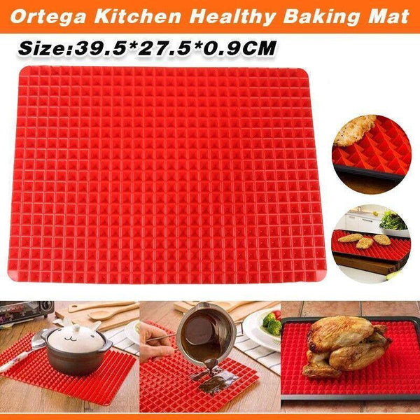 Tray Oven Pan Baking Mat Mould Sheet Liner Non Stick Silicone Cook Pyramid Red Muffin Pans & Baking Moulds
