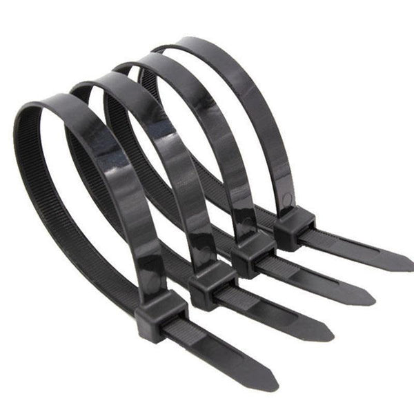 50X Cable Ties Zip Nylon Uv Stabilised Black 4.8*300Mm Cable Ties & Organisers