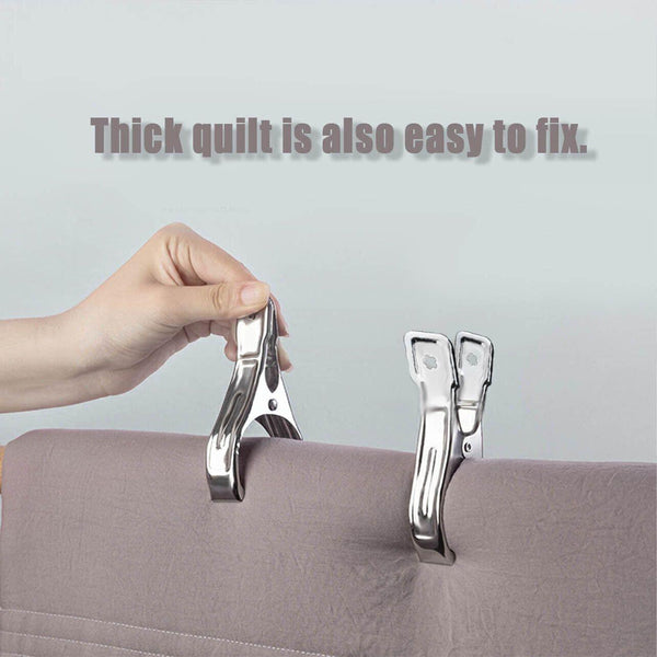 Large Stainless Steel Clothes Pegs Hanging Clip Laundry Windproof Clamp 12Cm *12 Pcs Pegs & Peg Bags