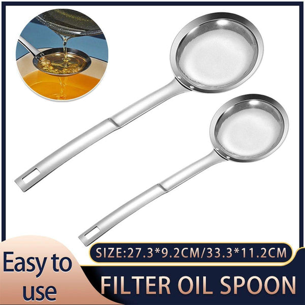 Oil Separator Spoon Mesh Fine Hole Filter Degreasing Residue Cooking Tool Samll Colanders Strainers & Sifters