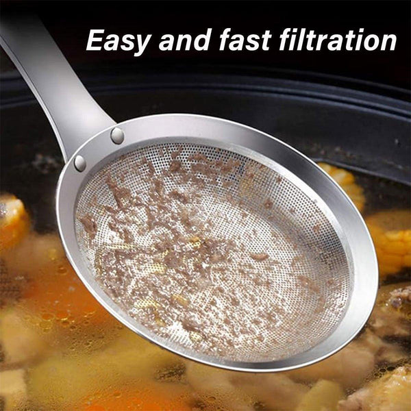 Oil Separator Spoon Mesh Fine Hole Filter Degreasing Residue Cooking Tool Samll Colanders Strainers & Sifters