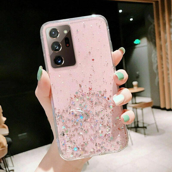 For Samsung Galaxy S20 Fe S21 Ultra Shockproof Bling Glitter Soft Case Pink S21/S30 Cases Covers & Skins