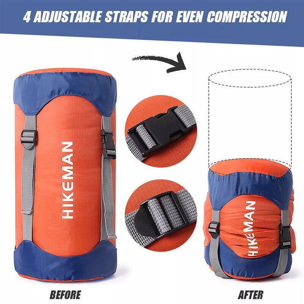 M Size Waterproof Compression Stuff Sack Outdoor Camping Storage Bag Sleeping Bag Cover Orange Sleeping Bags