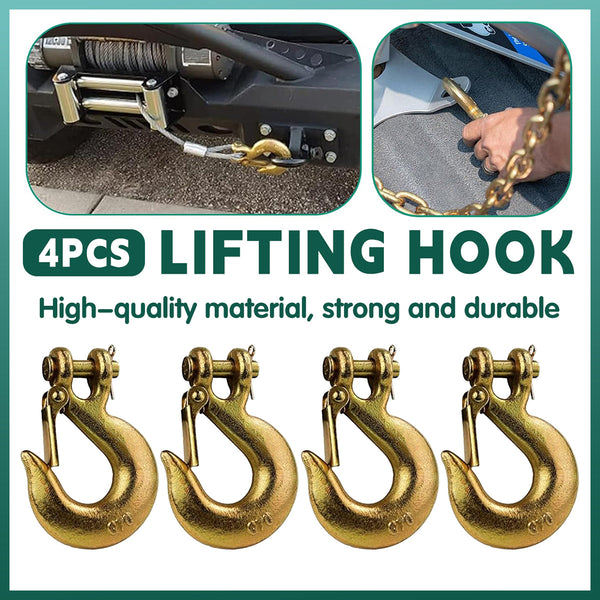 4Pcs Sheep Horn Grab Hooks Slide Chain Link Heavy Duty Hanging Tools Lifting Hooks