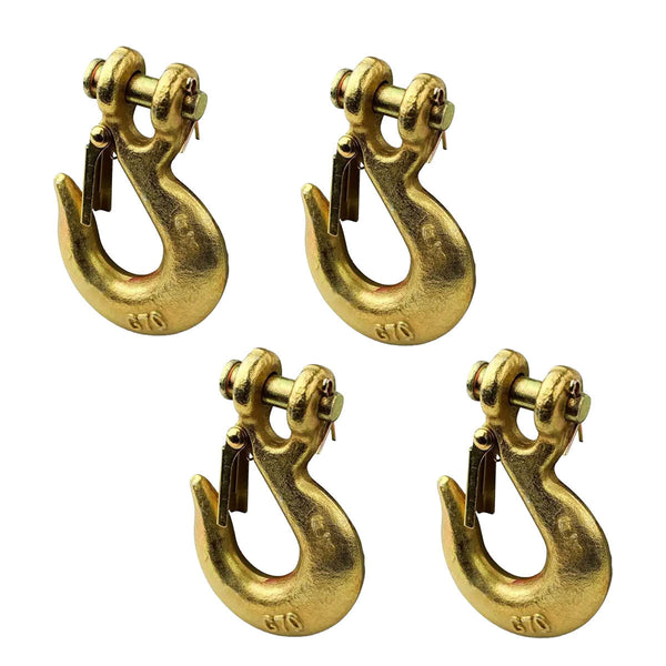 4Pcs Sheep Horn Grab Hooks Slide Chain Link Heavy Duty Hanging Tools Lifting Hooks