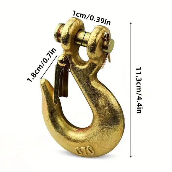 4Pcs Sheep Horn Grab Hooks Slide Chain Link Heavy Duty Hanging Tools Lifting Hooks