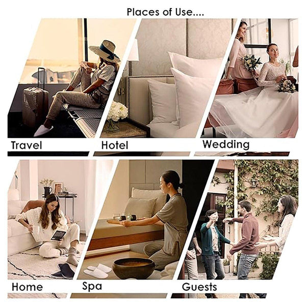 30 Pairs Hotel Guesthouse Hospitality For Household Comfort And Use White Slippers