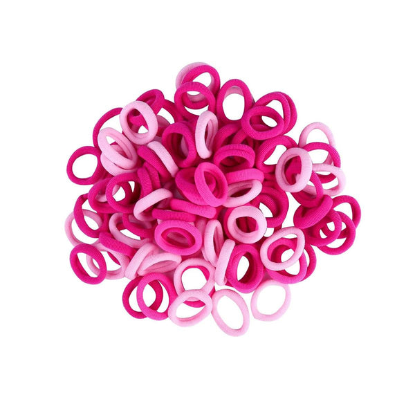 100Pcs Colorful Elastic Hair Ties For Girl Ponytails High Stretch Bands Set Red Hair Accessories