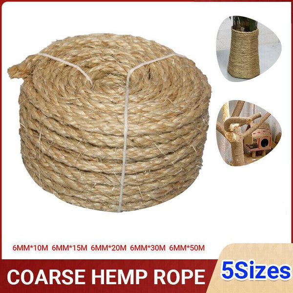 Versatile Natural Sisal Rope 6Mm Thick Twine 10M 50M For Crafts 6Mm*15M Ropes Cords & Slings