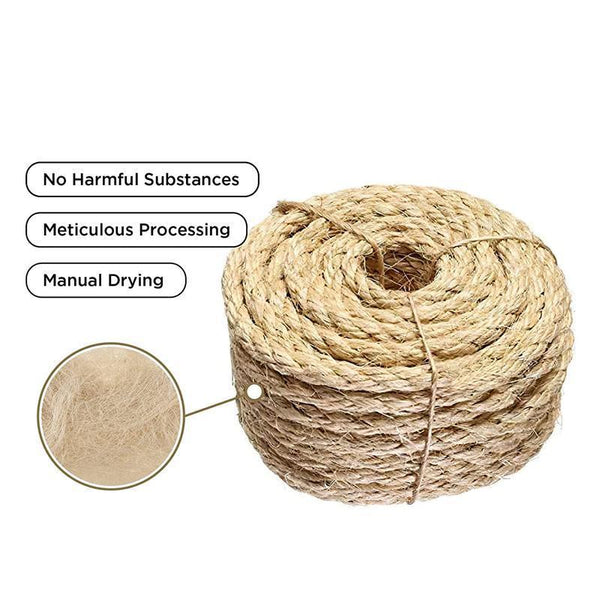 Versatile Natural Sisal Rope 6Mm Thick Twine 10M 50M For Crafts 6Mm*15M Ropes Cords & Slings