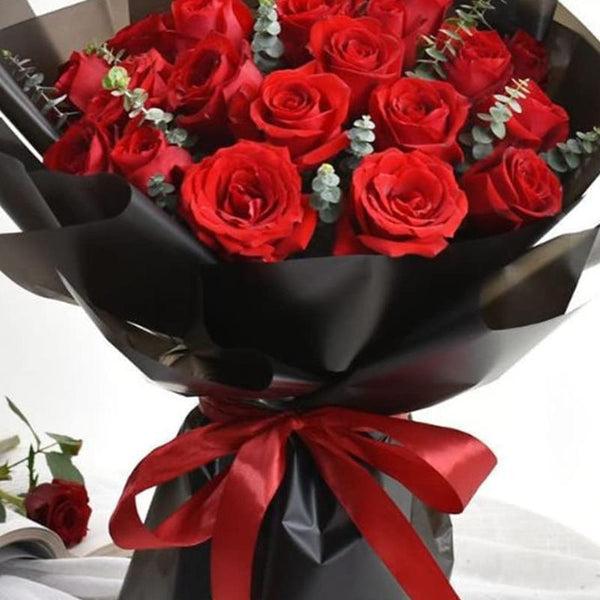 20Pcs Plastic Waterproof Flower Gift Wrapping Paper Florist Bouquet Packaging Red+Wine Gift Bags