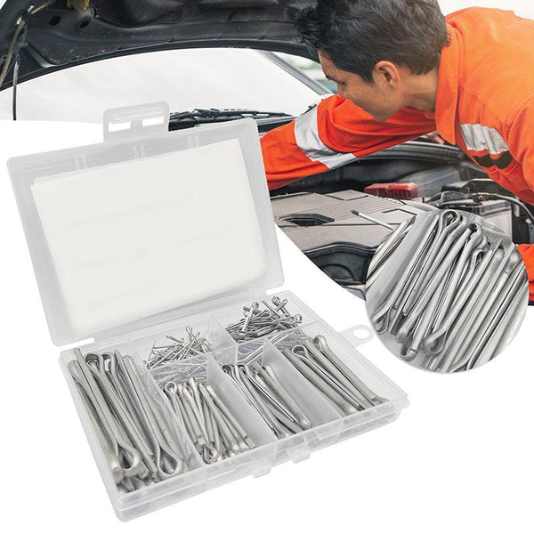 230Pcs Cotter Pin Assortment Set Galvanised Iron Split Pins For Automotive Repairs Screws & Bolts