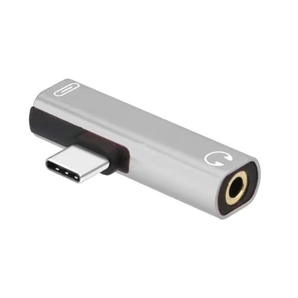 Up To 2 Type C 3.5Mm Audio Headphone Connector Earphone Adapter Aux Jack Silver Audio Cable Plugs & Jacks