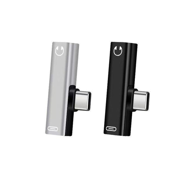 Up To 2 Type C 3.5Mm Audio Headphone Connector Earphone Adapter Aux Jack Silver Audio Cable Plugs & Jacks