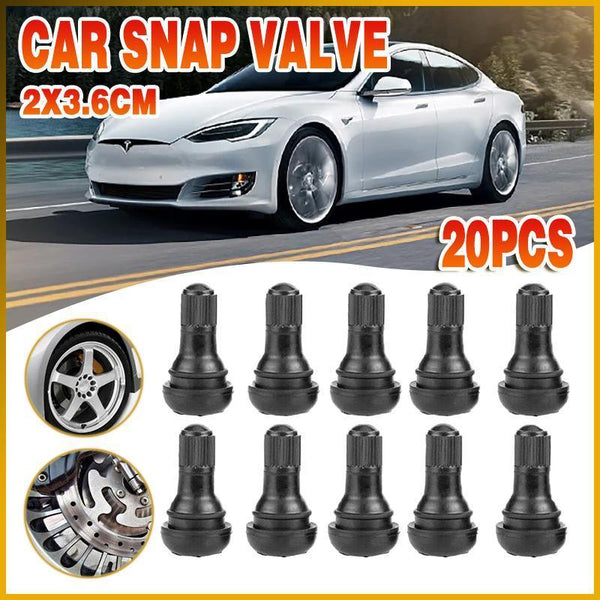 10X Tr412 Car Auto Snap In Tyre Valve Rubber Tubeless Short Stems Valve Stems Caps