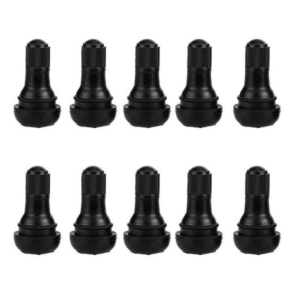 10X Tr412 Car Auto Snap In Tyre Valve Rubber Tubeless Short Stems Valve Stems Caps