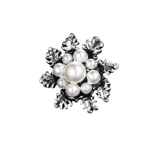 Imitation Pearl Brooch Elegant Jewelry Fashion Accessory Women Ladies Gift Sliver Brooches
