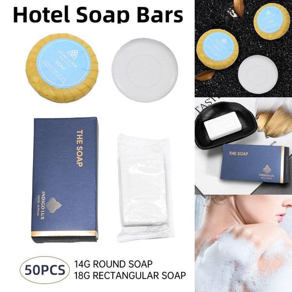 50Pcs Hotel Soap Bars For Guesthouse Bathroom Travel Toiletries Set Use Round Body Soaps