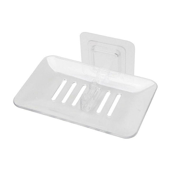 Bathroom Waterfall Tray Holder Soaps Plate Suction Case Containers Dish Storage Black Soap Dishes & Dispensers