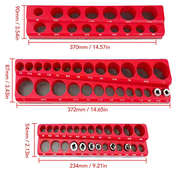 Plastic Socket Storage Rack Tool Organizer For Metric And Imperial Sockets Other Tool Storage