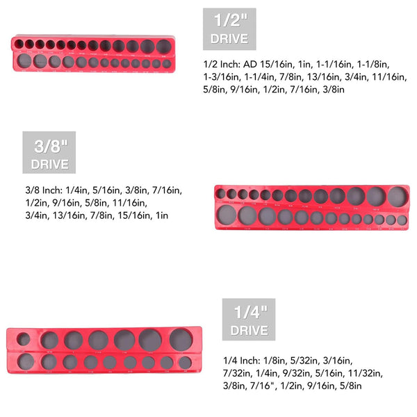 Plastic Socket Storage Rack Tool Organizer For Metric And Imperial Sockets Other Tool Storage