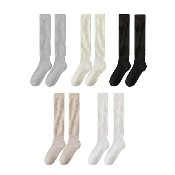 3Pairs Warm Calf Socks Stack Stockings Winter Fall Over Knee High Thick Set Black Womens Socks