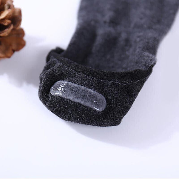 5 Pairs No Show Liner Socks Non Slip Cotton Low Cut Invisible Unisex Footies Dark Grey Womens Socks