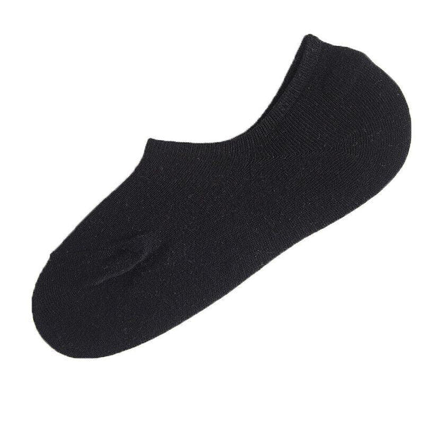 5 Pairs No Show Liner Socks Non Slip Cotton Low Cut Invisible Unisex Footies Dark Grey Womens Socks