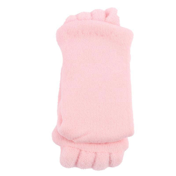 1 Pair Yoga Massage Socks Toe Separator Foot Alignment & Pain Relief Beige Womens Socks