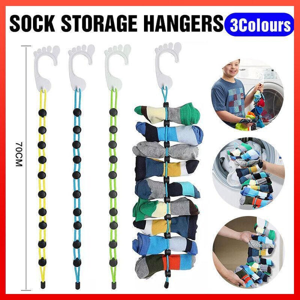 Locks Sock Tidy Clips Rope Storage Hangers Closet Organizer Laundry Helper Blue Closet Organisers