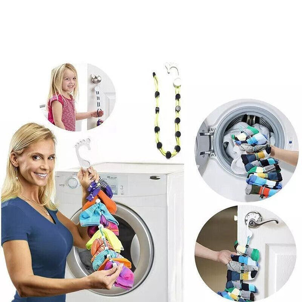 Locks Sock Tidy Clips Rope Storage Hangers Closet Organizer Laundry Helper Blue Closet Organisers