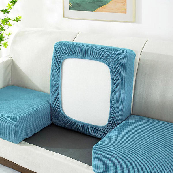 Stretch Sofa Slipcover 4 Seasons Universal Couch Protector Elastic Fabric Cover Double Black Slipcovers