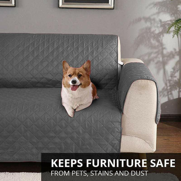190X195cm Seater Pet Sofa Protector Cover Quilted Couch Covers Lounge Slipcover Beige Slipcovers