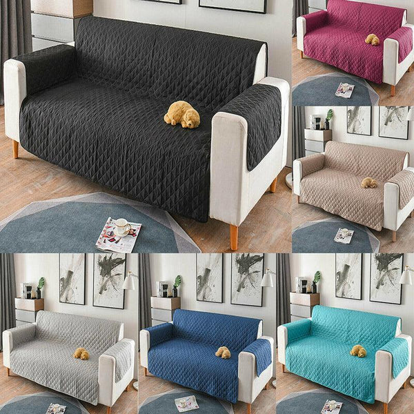 190X195cm Seater Pet Sofa Protector Cover Quilted Couch Covers Lounge Slipcover Beige Slipcovers