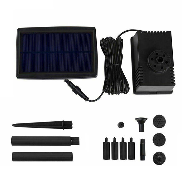 Solar Powered Water Fountain Pump Garden Pond Submersible Filter Fish Tank Kit Outdoor Fountains