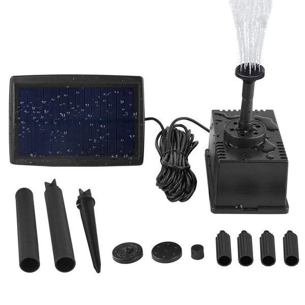 Solar Powered Water Fountain Pump Garden Pond Submersible Filter Fish Tank Kit Outdoor Fountains