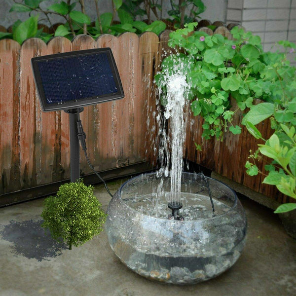 Solar Powered Water Fountain Pump Garden Pond Submersible Filter Fish Tank Kit Outdoor Fountains