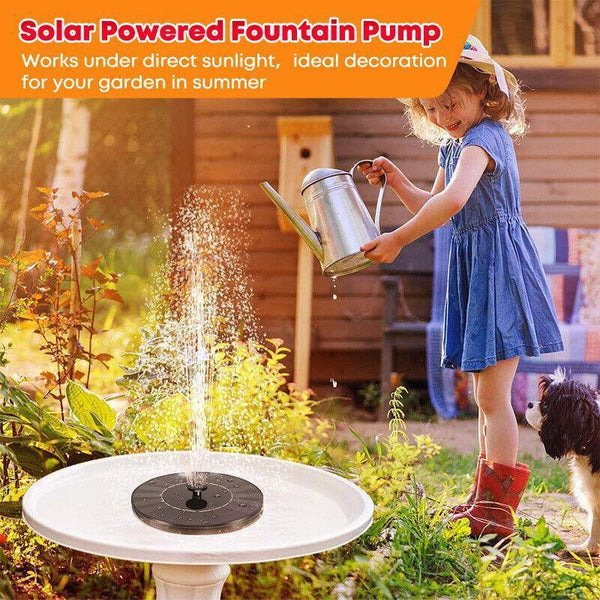 2022 Outdoor Solar Powered Floating Bird Bath Water Fountain Pump Garden Pond Au Bird Baths