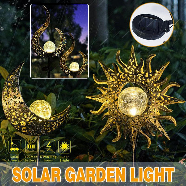 Solar Lights Led Garden Decor Outdoor Path Lawn Lantern Lamp Moon Design Landscape & Walkway Lights