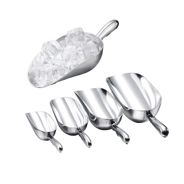 4 Sizes Aluminum Alloy Ice Shovel Flour Rice Scoop Multipurpose Kitchen Tool L Scoops